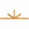 Ekena Millwork Saratoga Rough Sawn Timber Gable Bracket, Western Red Cedar, 96"W x 44"H x 4"D x 4"F, 11/12 Pitch GBW096X44X0404SAR00RWR - alternate 4